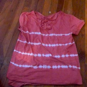 Orange & white shirt